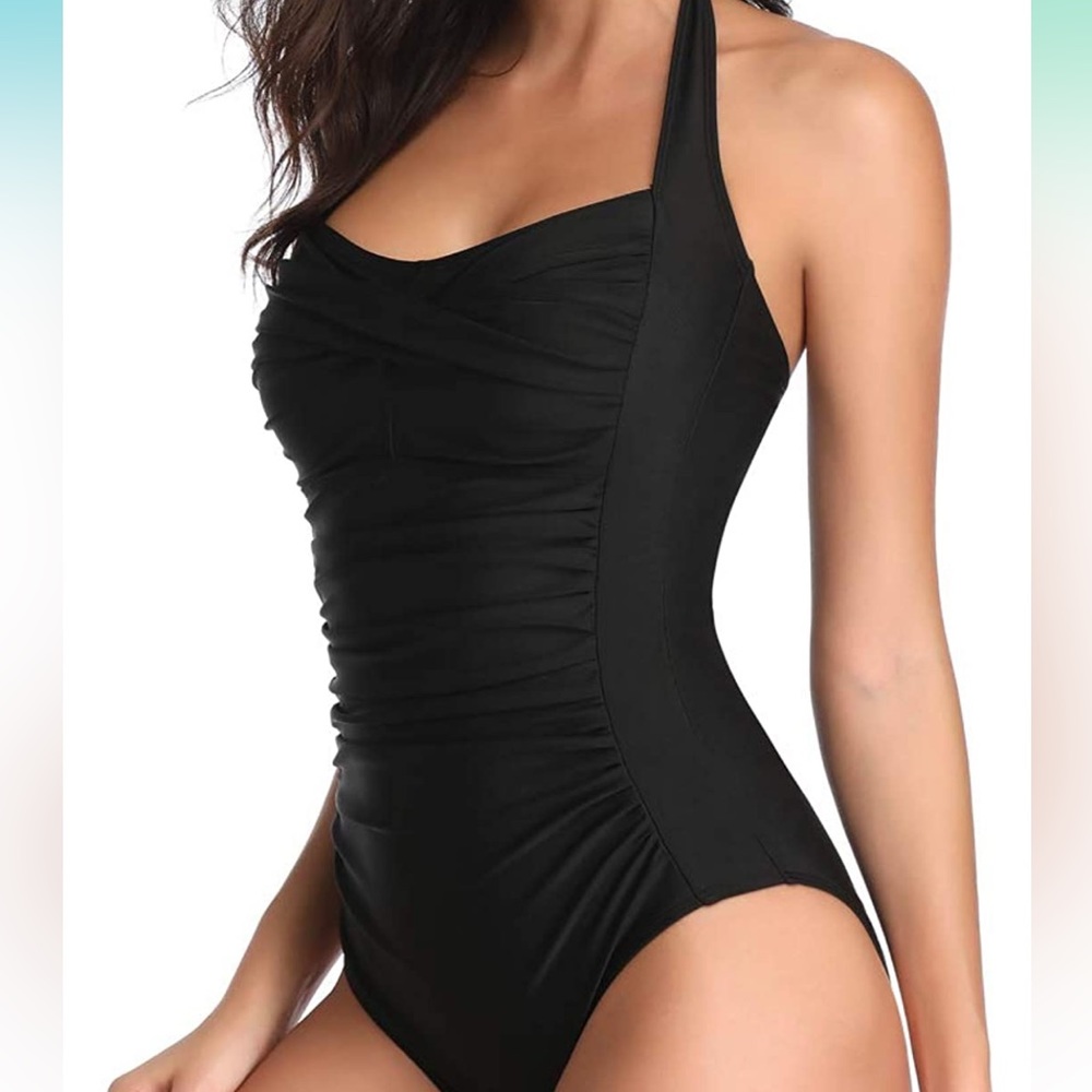 Women’s Black Halter One Piece